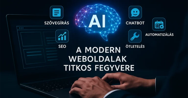 Mesterséges intelligencia a weboldalak fejlesztésében: szövegírás, SEO, chatbot, automatizálás és ötletelés – a modern weboldalak titkos fegyvere.
