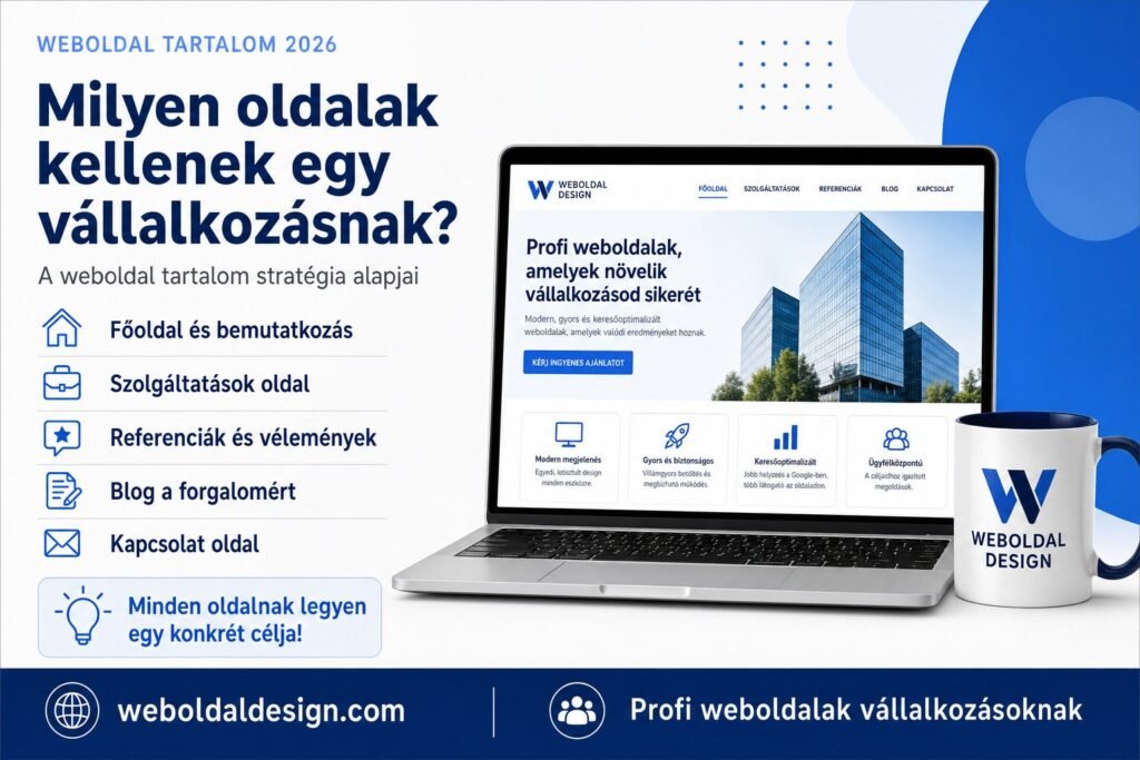 Weboldal tartalom stratégia — milyen oldalak kellenek?