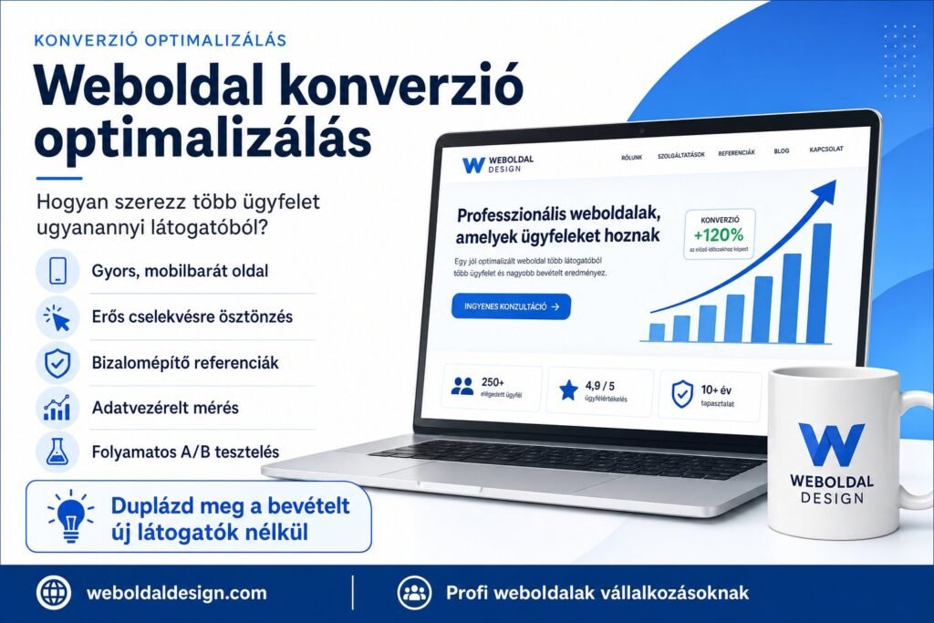 Weboldal konverzió optimalizálás — több ügyfél ugyanannyi látogatóból