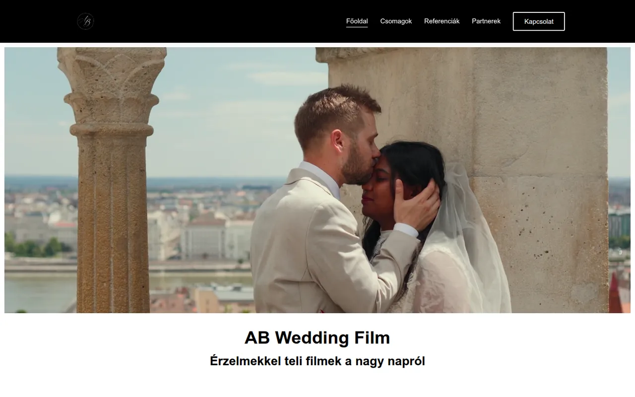 Weboldal készítés referencia: AB Wedding Film esküvői videós oldal