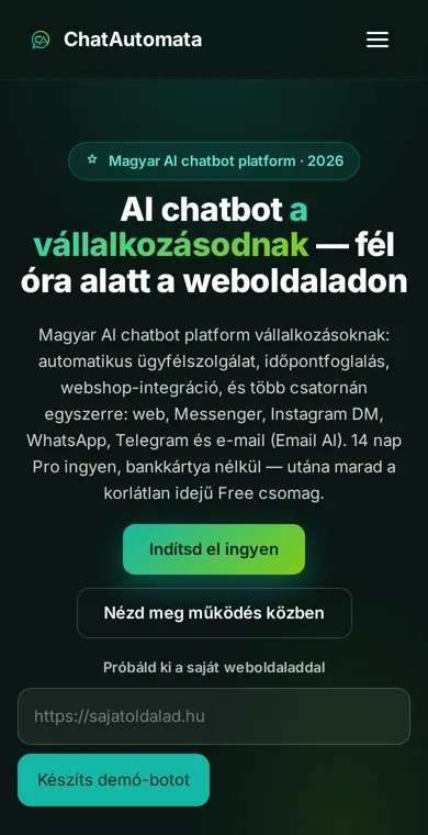Mobil nézet: chatautomata
