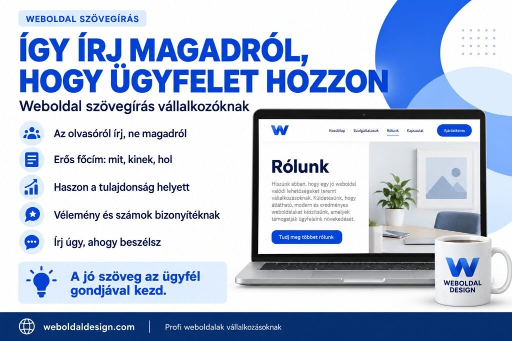 Weboldal szövegírás: így írj magadról, hogy ügyfelet hozzon